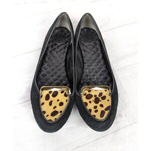 Tory Burch Suede & Calf Hair Cheetah Flats - Sz 6